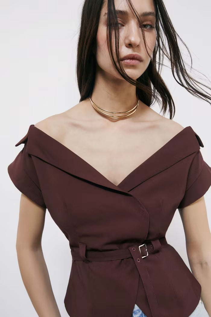 S6-2S1549 Giacca Sartoriale Corta Cintura Desert Sand