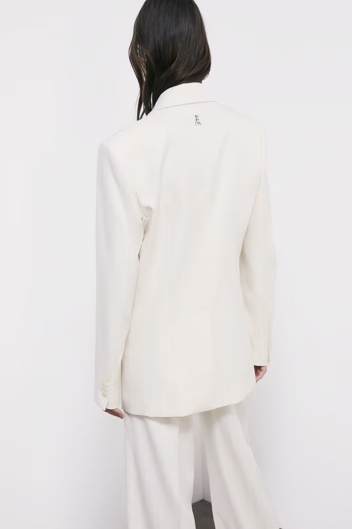 S6-2S1560 Blazer Strutturato Doppiopetto Pearl Ivory