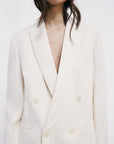 S6-2S1560 Blazer Strutturato Doppiopetto Pearl Ivory