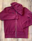 UW3-Hood Felpa Zip Basic Bordeaux Man