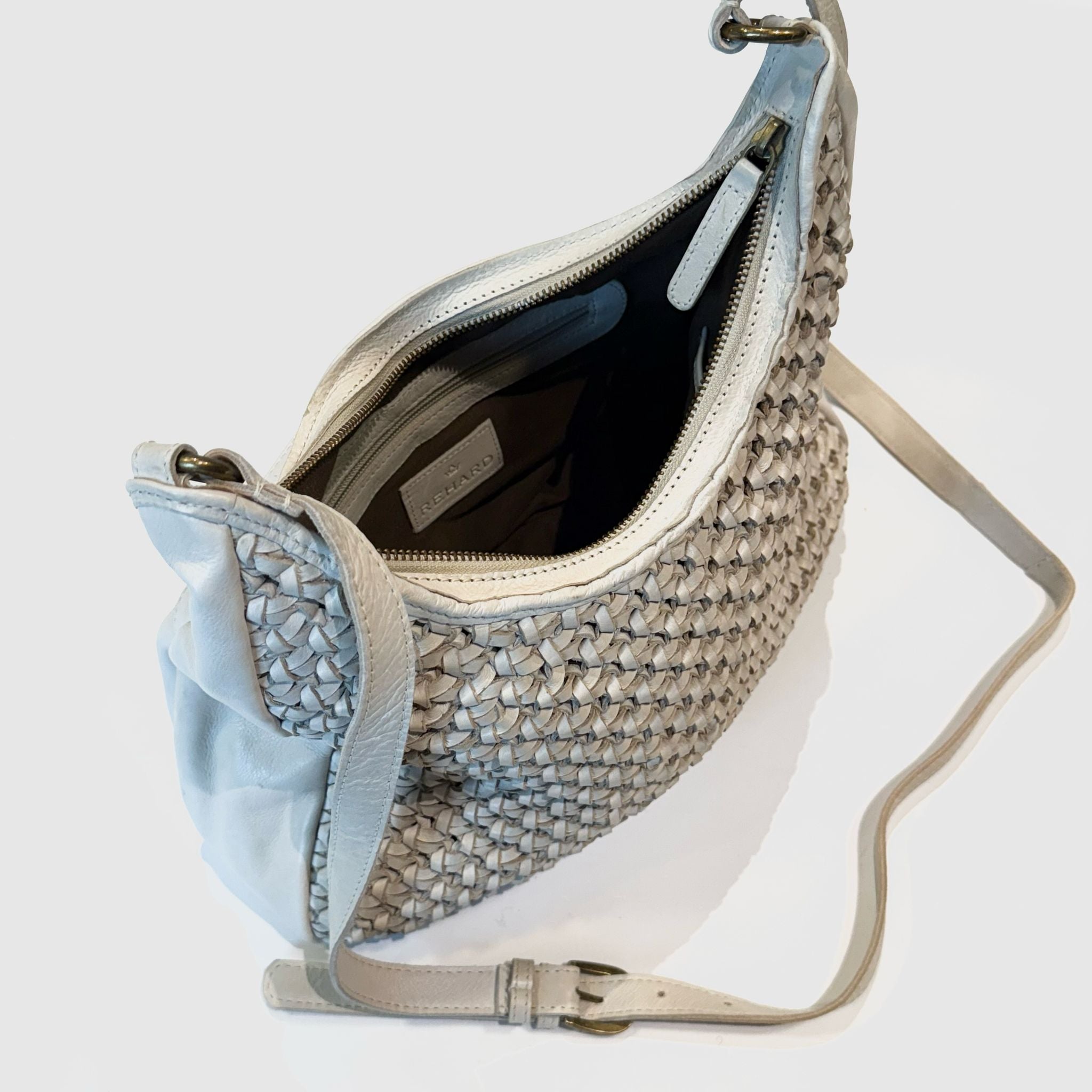 S5-8907 Borsa Tracolla Intrecciato Cow Sand 052