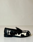 W5-90046 Mocassino Cow Print Nero/Bianco