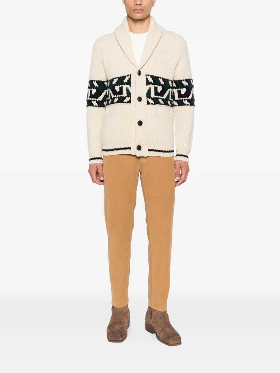 UW5-HOLMAN Blazer STEVE MCQUEEN Jacquard Avorio/Verde Veronese Man