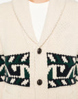 UW5-HOLMAN Blazer STEVE MCQUEEN Jacquard Avorio/Verde Veronese Man