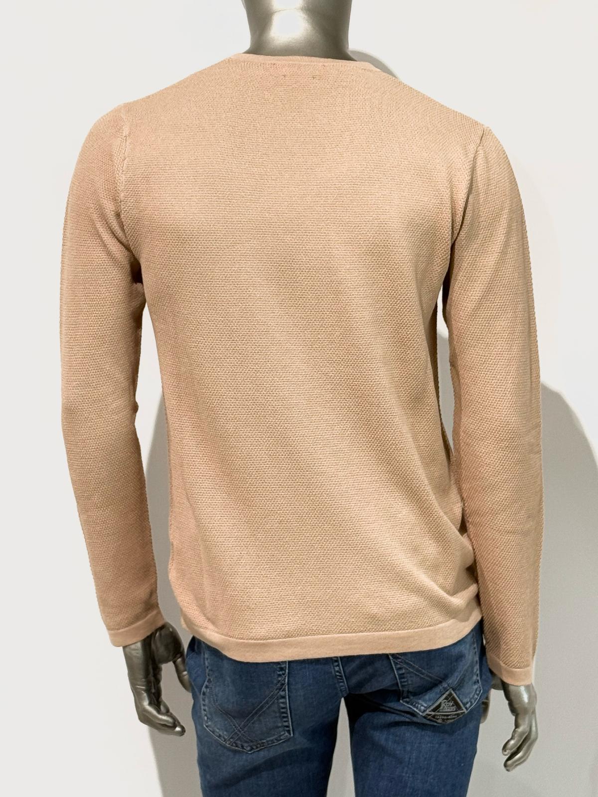 S3-0315 Maglia Girocollo Cotone Ultrasoft Sabbia Man