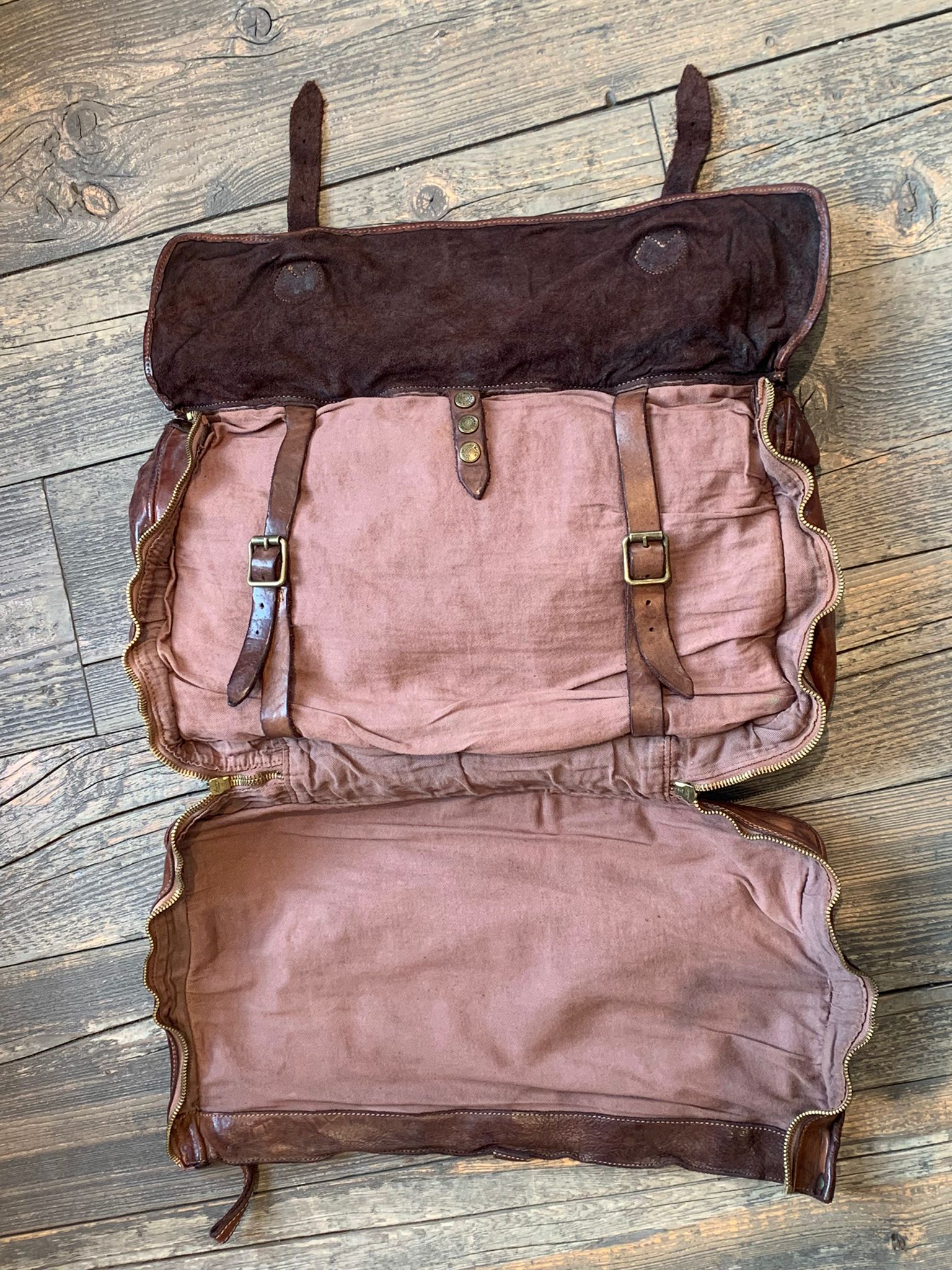 Borsone Voyage Pelle Cognac Unisex