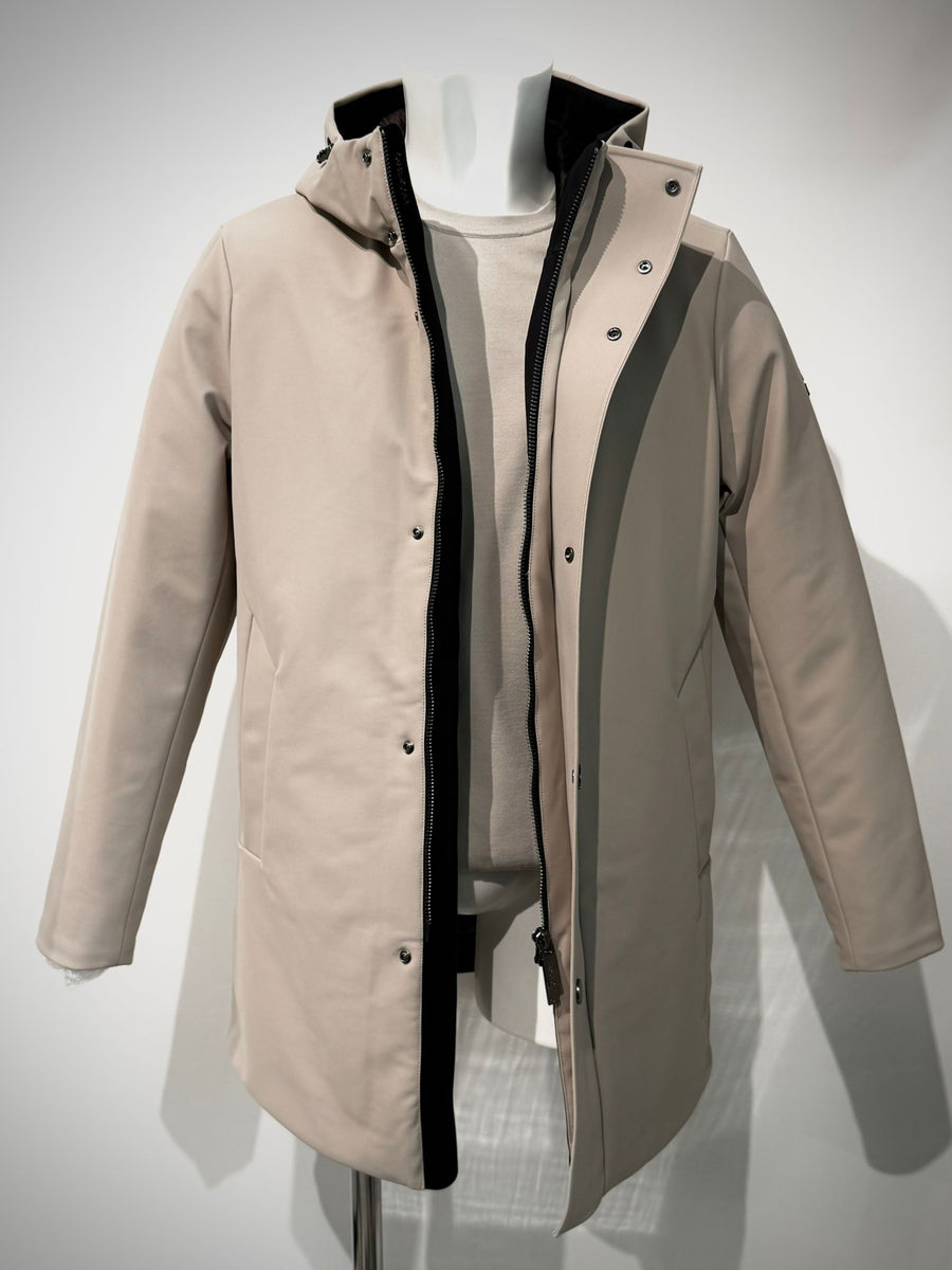 W5-0015 FROST Parka Tech Lungo Cappuccio Beige Man
