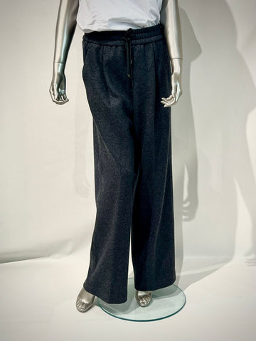 WD5-FD3806 Pantalone Wide Leg Nero Melange Woman