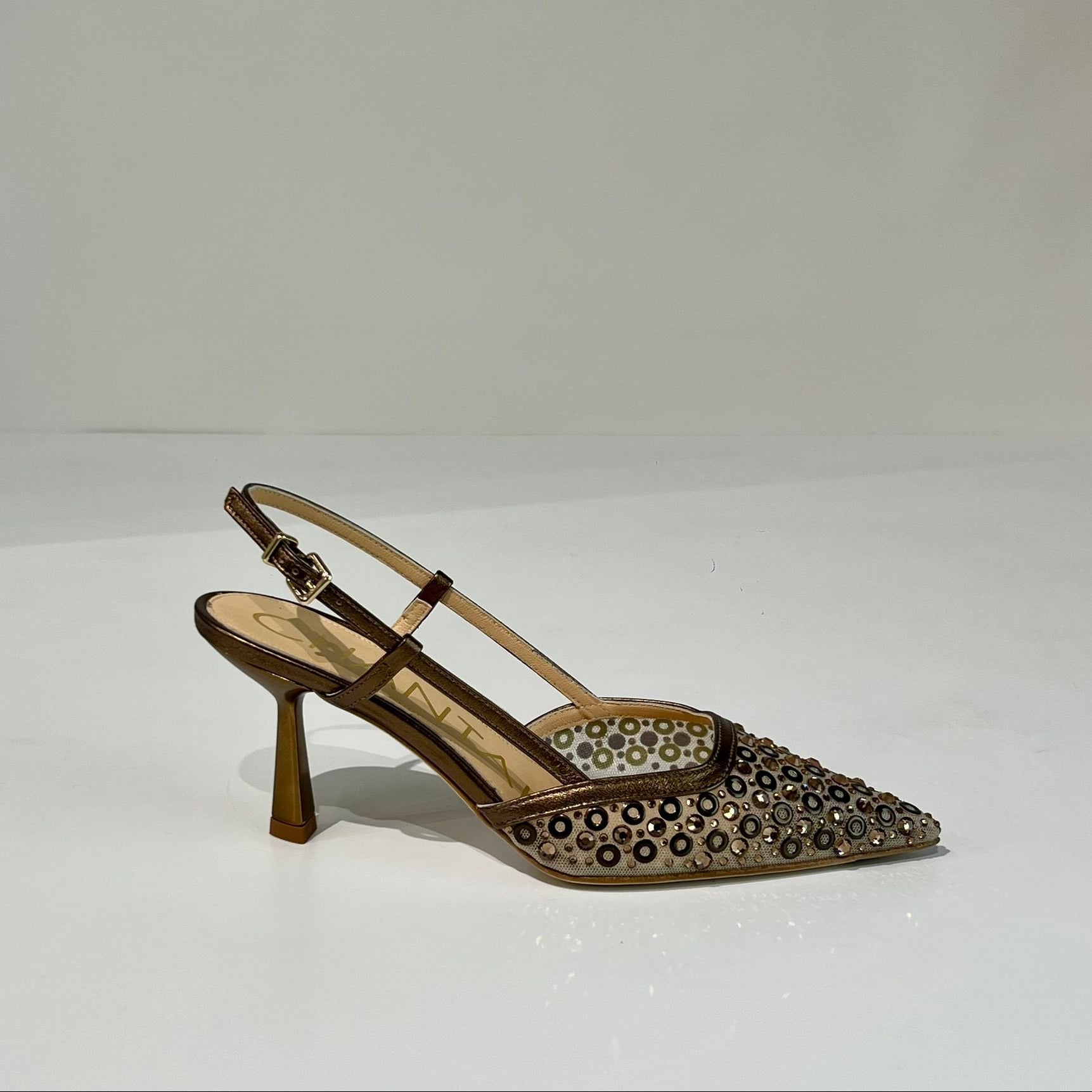S6-3047 Slingback Borchiette Bronzo