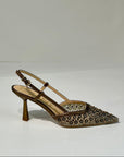 S6-3047 Slingback Borchiette Bronzo