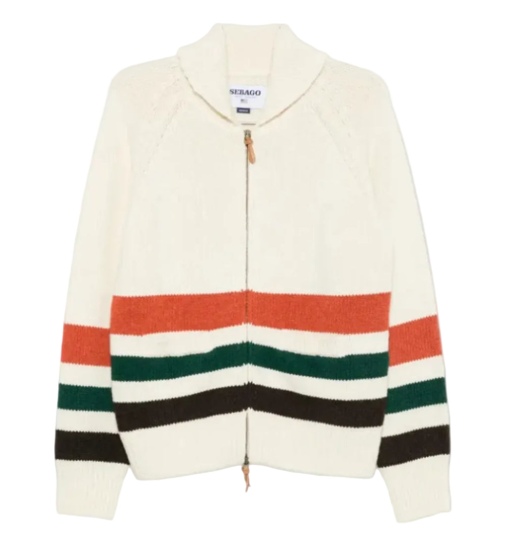 W6-DYER BAY CARDIGAN ZIP Natural Man