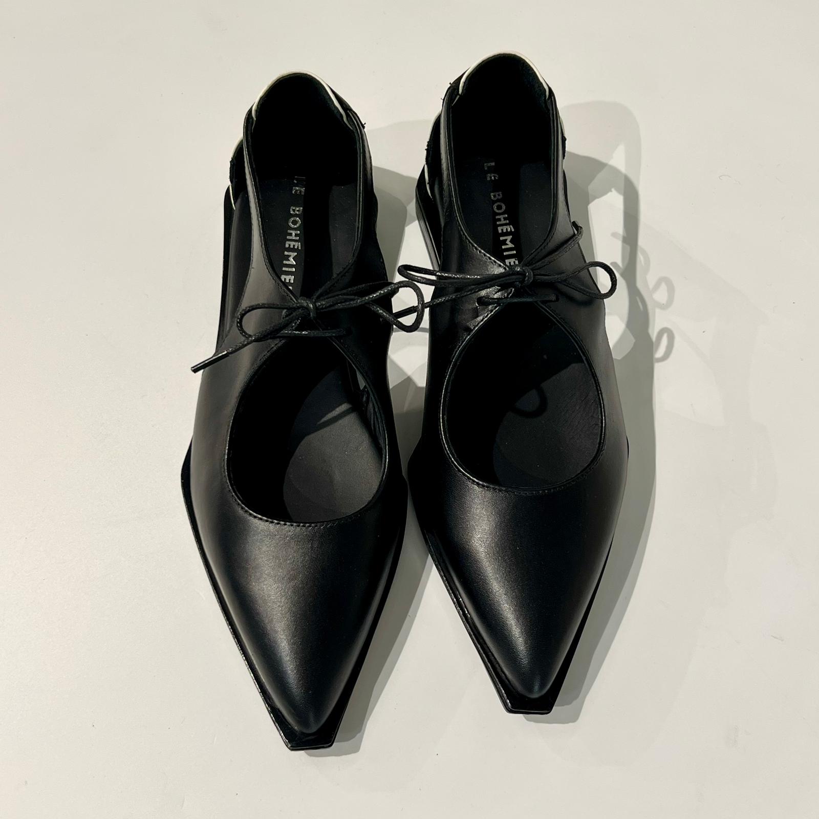 S6-P24-1 Scarpa Aperta Nero Latte