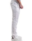 US4-Pantalone Chino Portofino Lino Optic White Man