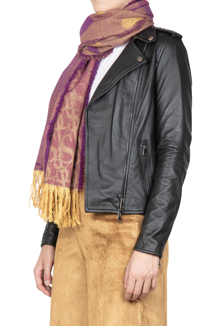 W-95008 Sciarpa Fantasia Viola