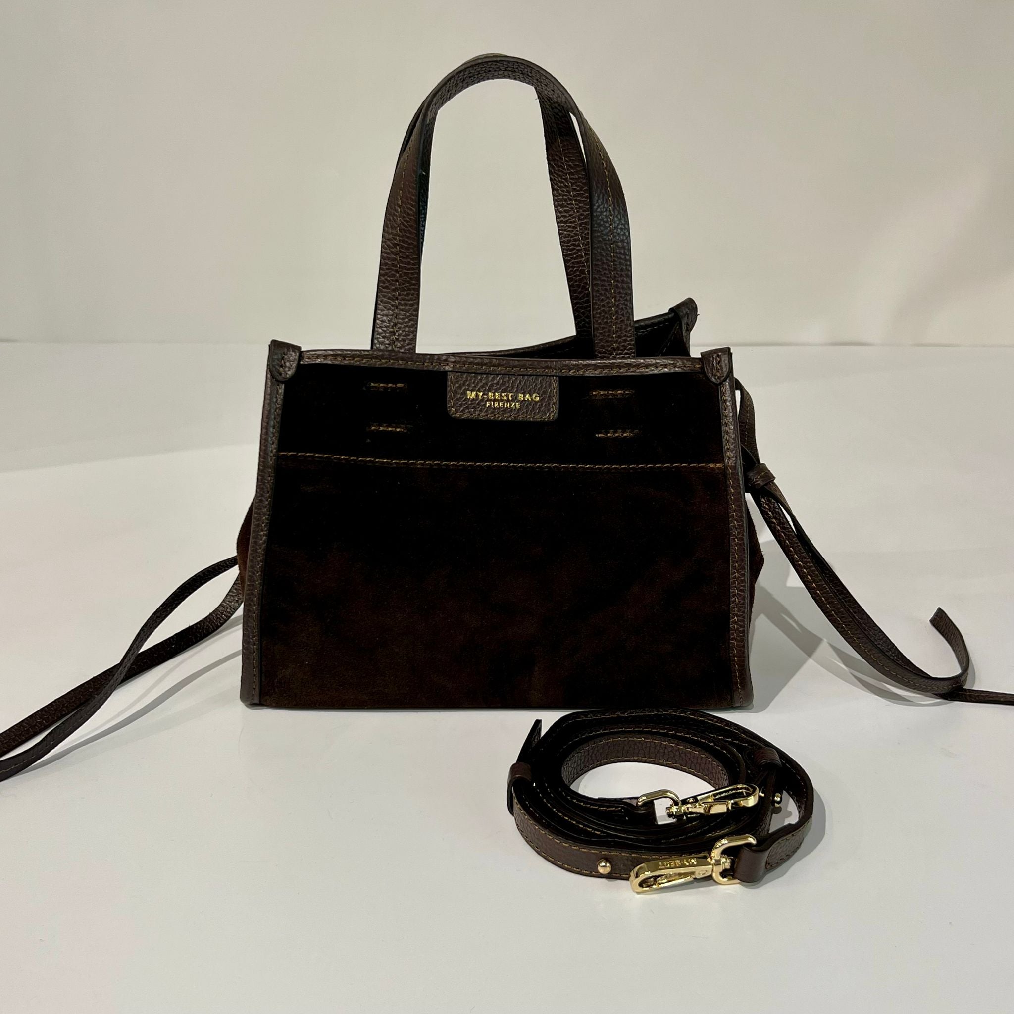 W5-1028 DIVA Borsa Suede Chocolate