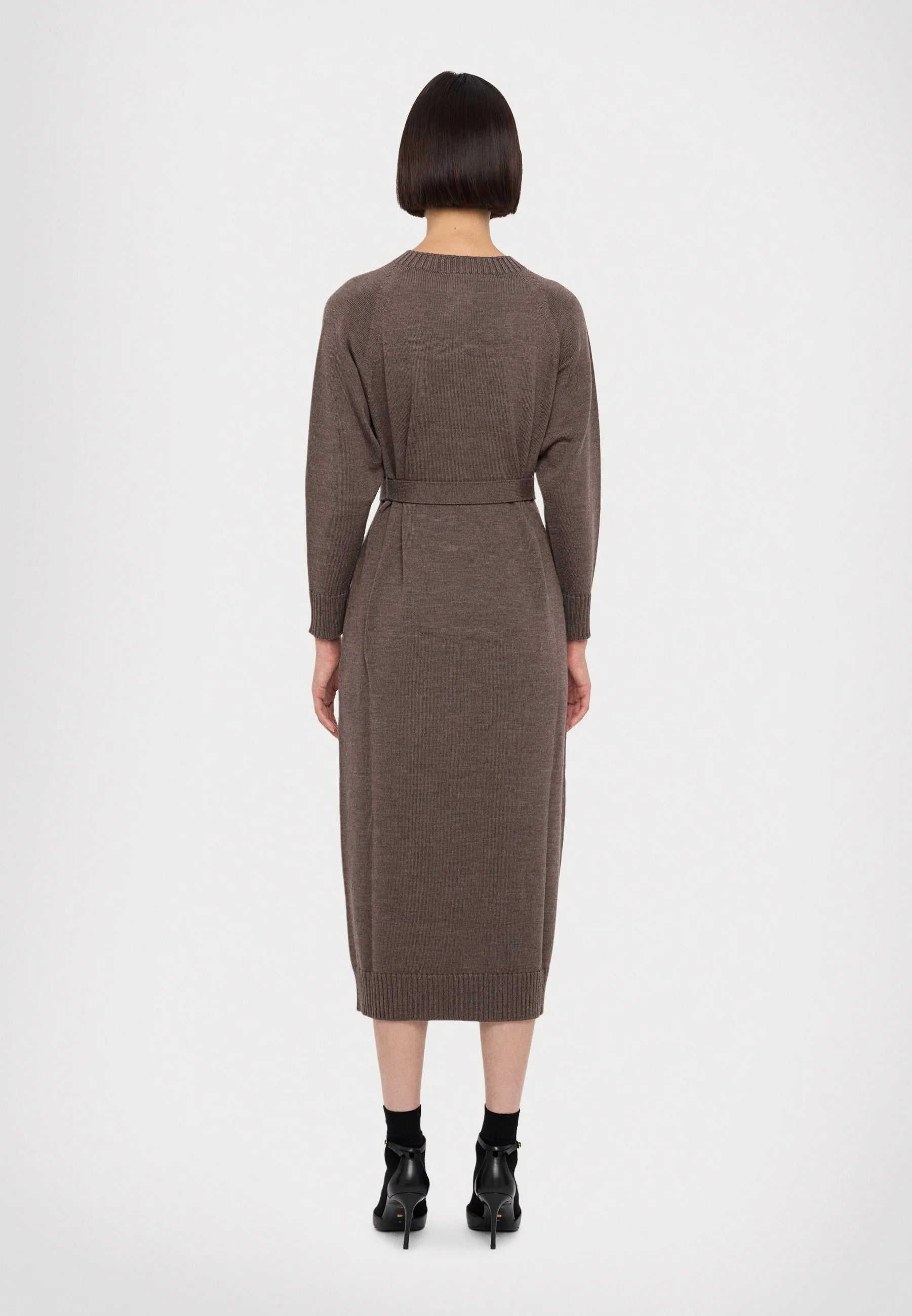 W4-SCRIVIA Abito in Maglia Nocciola