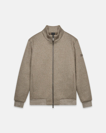 UW5-GENIUS Jacket Full Zip Taupe Melange Man