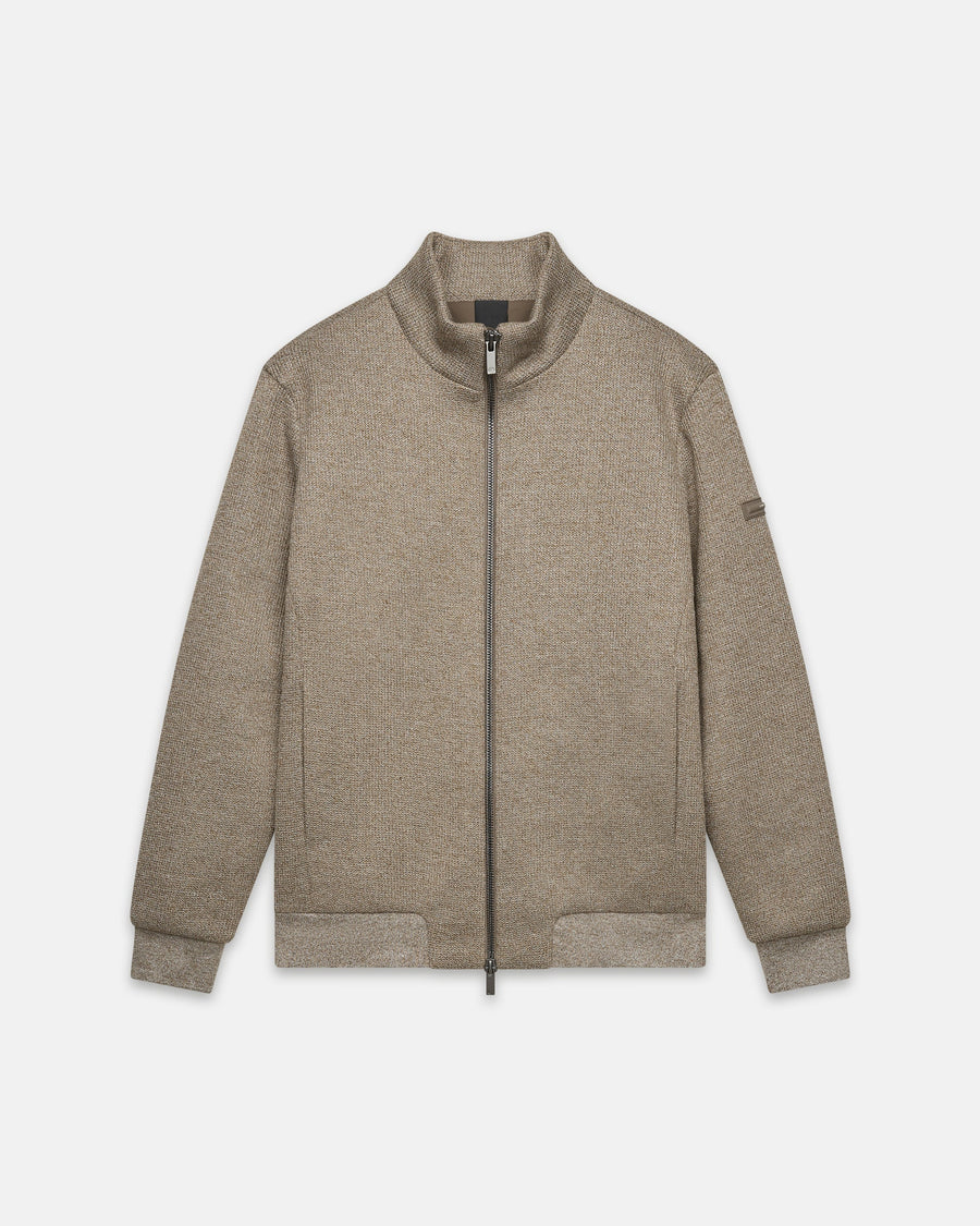 UW5-GENIUS Jacket Full Zip Taupe Melange Man