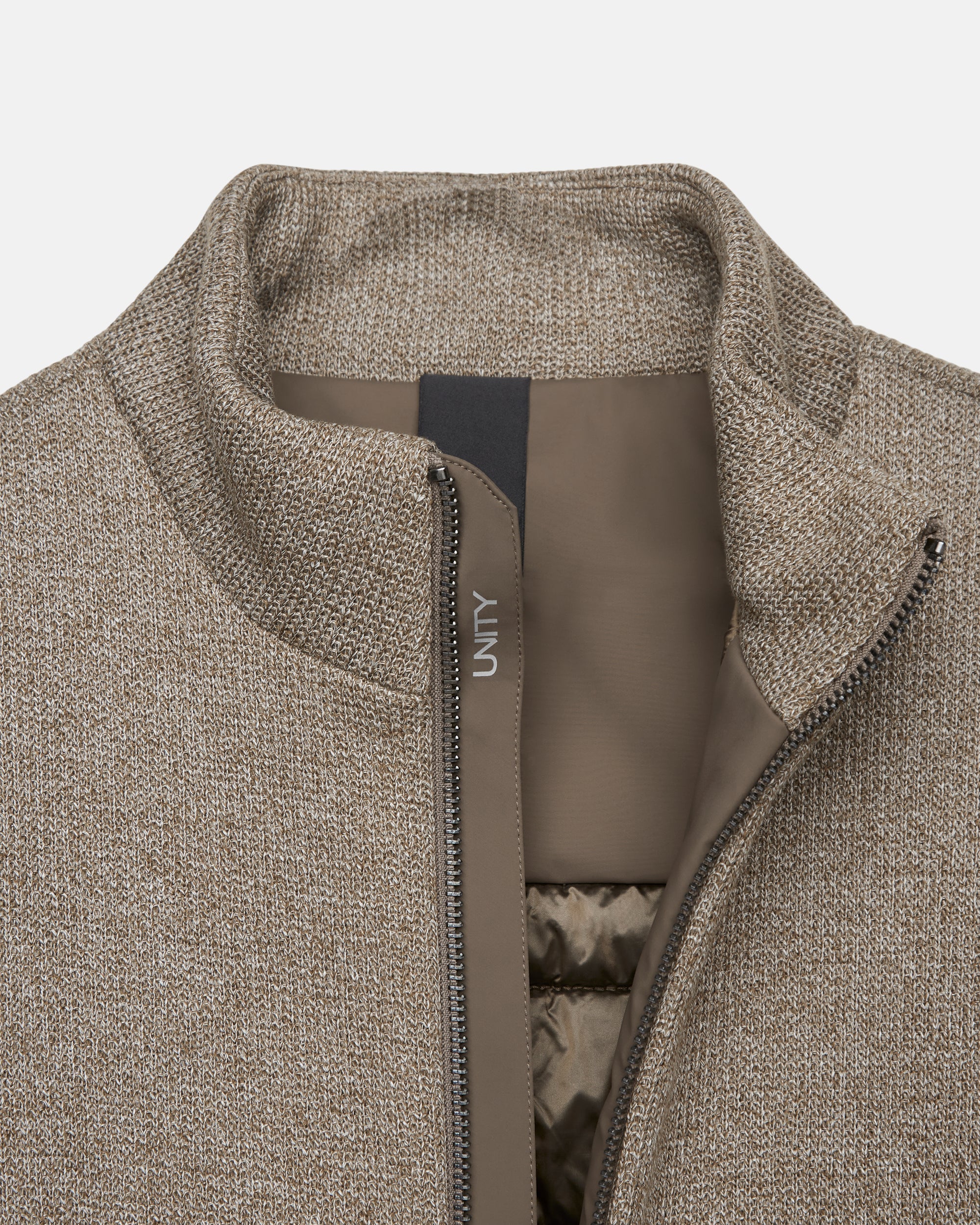 UW5-GENIUS Jacket Full Zip Taupe Melange Man