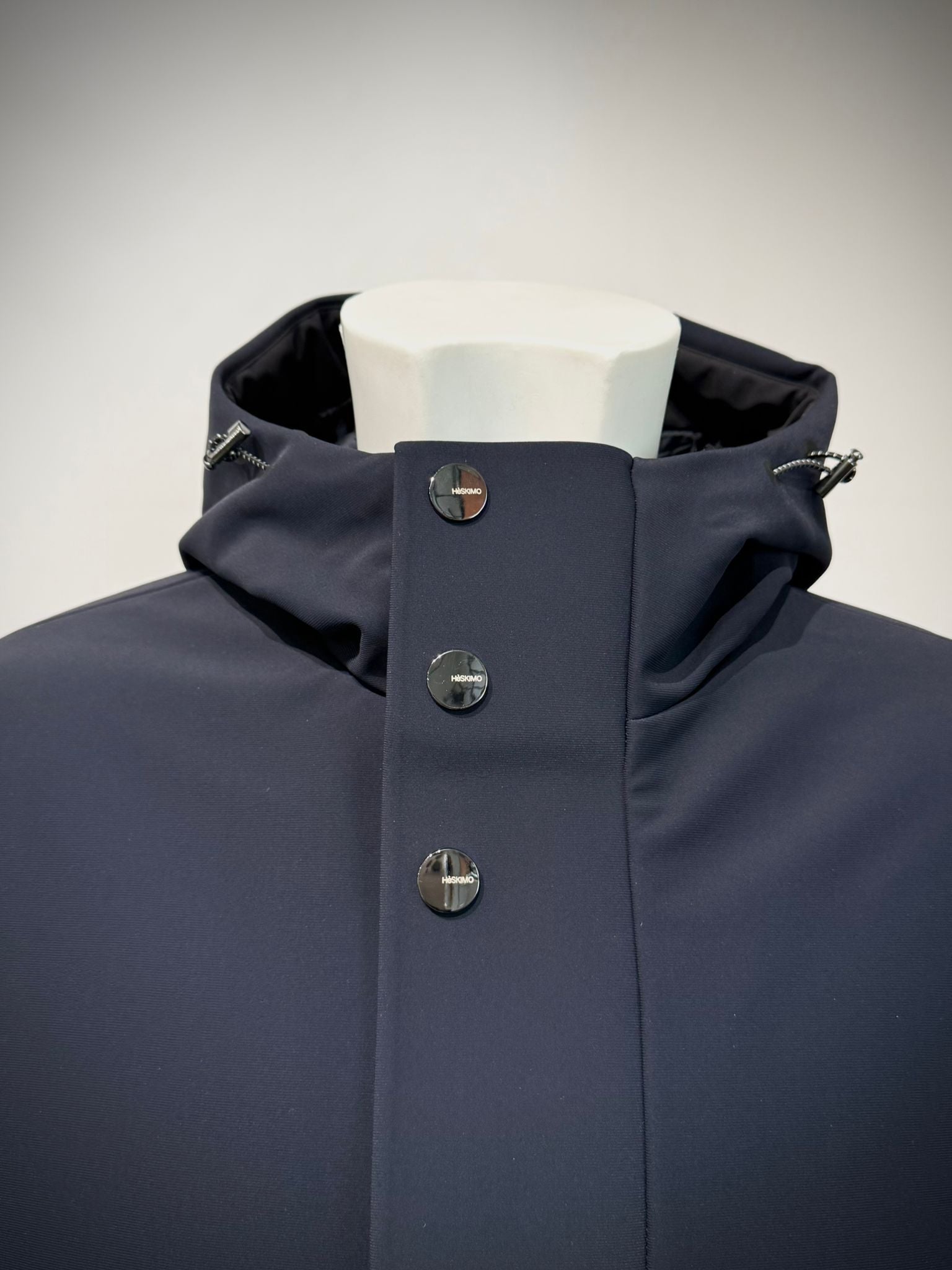 W5-0015 FROST Parka Tech Lungo Cappuccio Blu Man