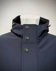 W5-0015 FROST Parka Tech Lungo Cappuccio Blu Man