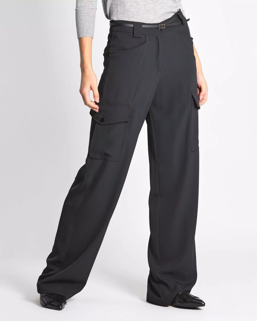 W4-25005 Pantalone con Tasche Nero