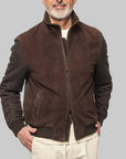 UW6-DANTE Giacca Suede Wool Chocolate 034 Man