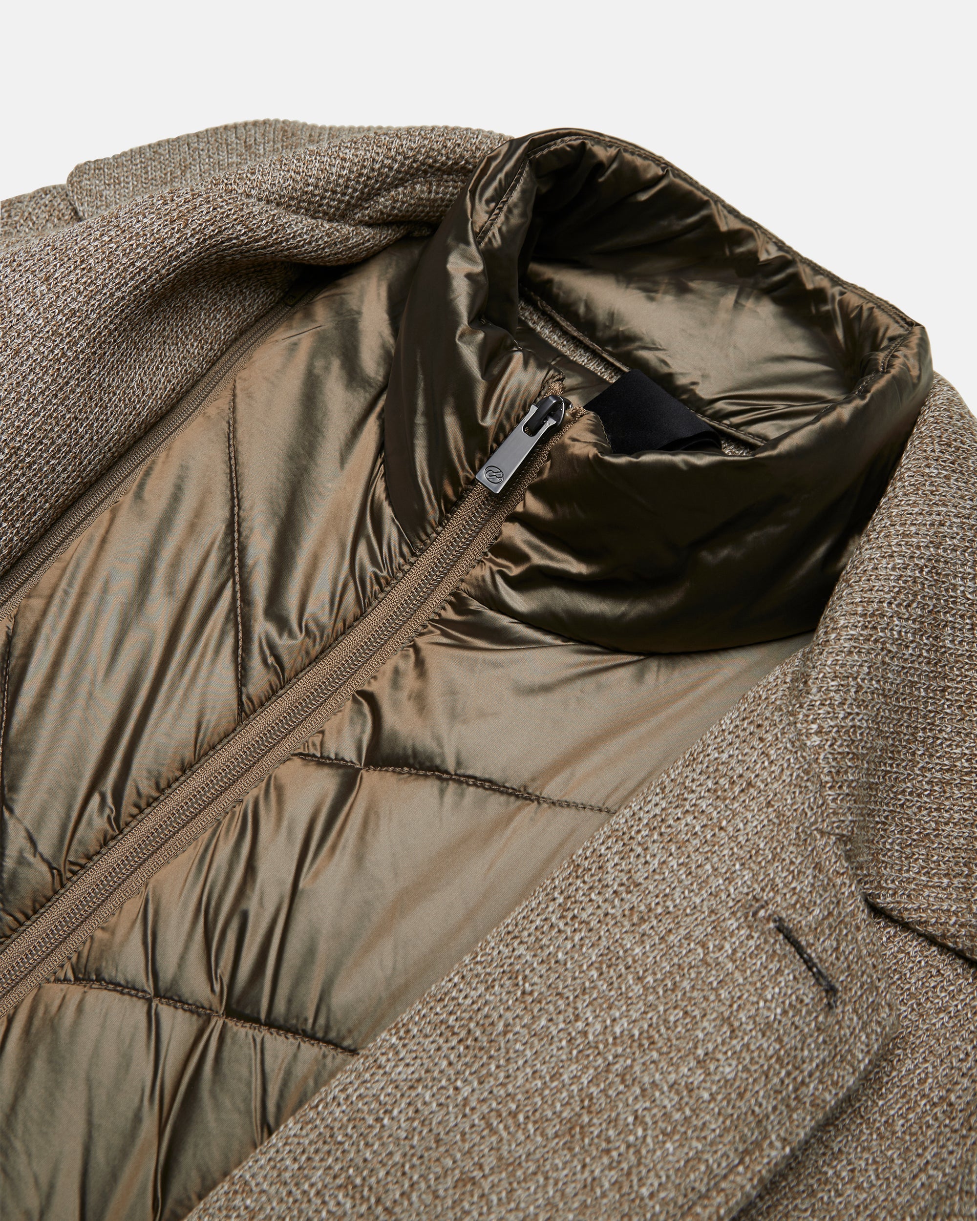 UW6-COAT Cappotto Tricotech Taupe Melange Man