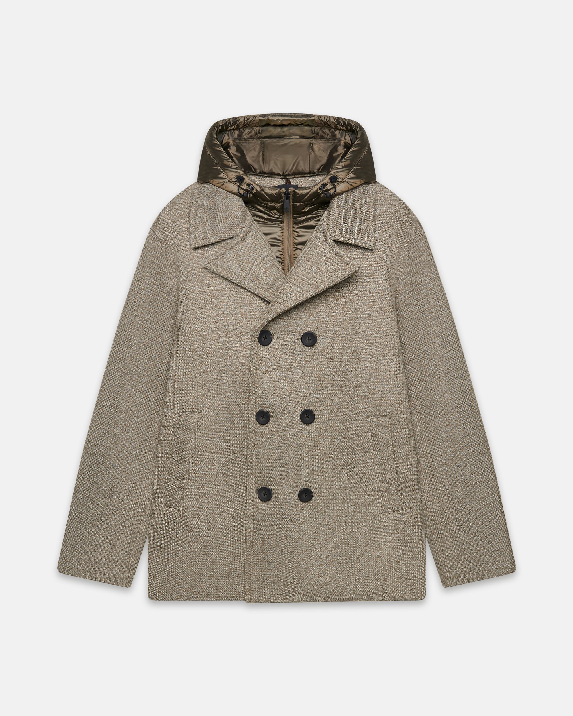 UW6-GRAVITY Caban Tricotech Taupe Melange Man