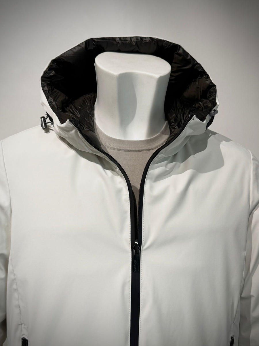 W5-0004 Giubbotto Reversibile Cappuccio Ghiaccio/Nero Man