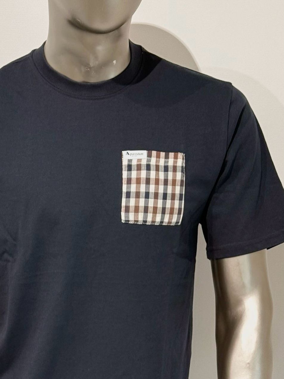 US5-TS007 T-Shirt Club Check Pocket Navy Man