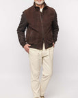 UW6-DANTE Giacca Suede Wool Chocolate 034 Man