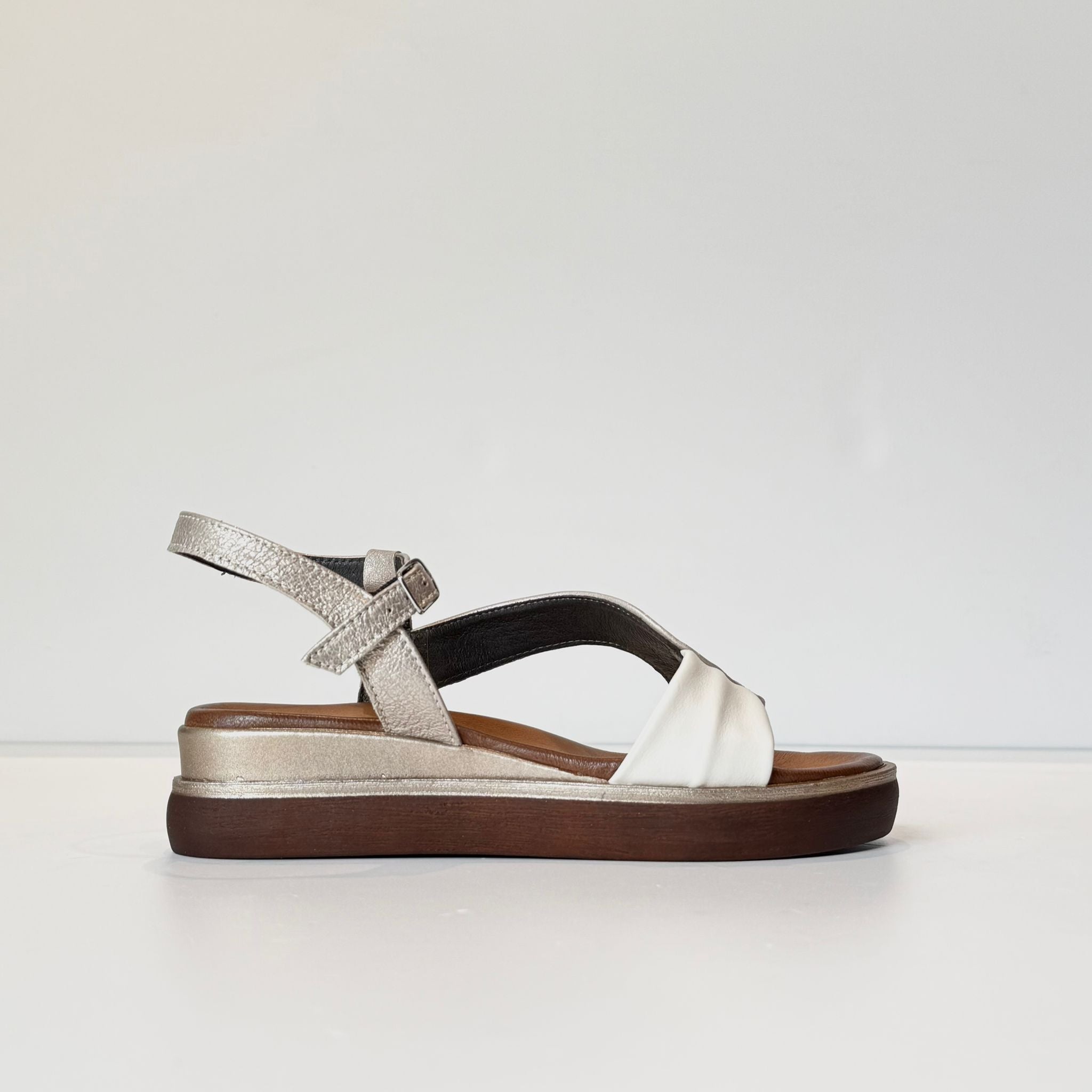 S5-1850 Sandalo Zeppa Malva Latte