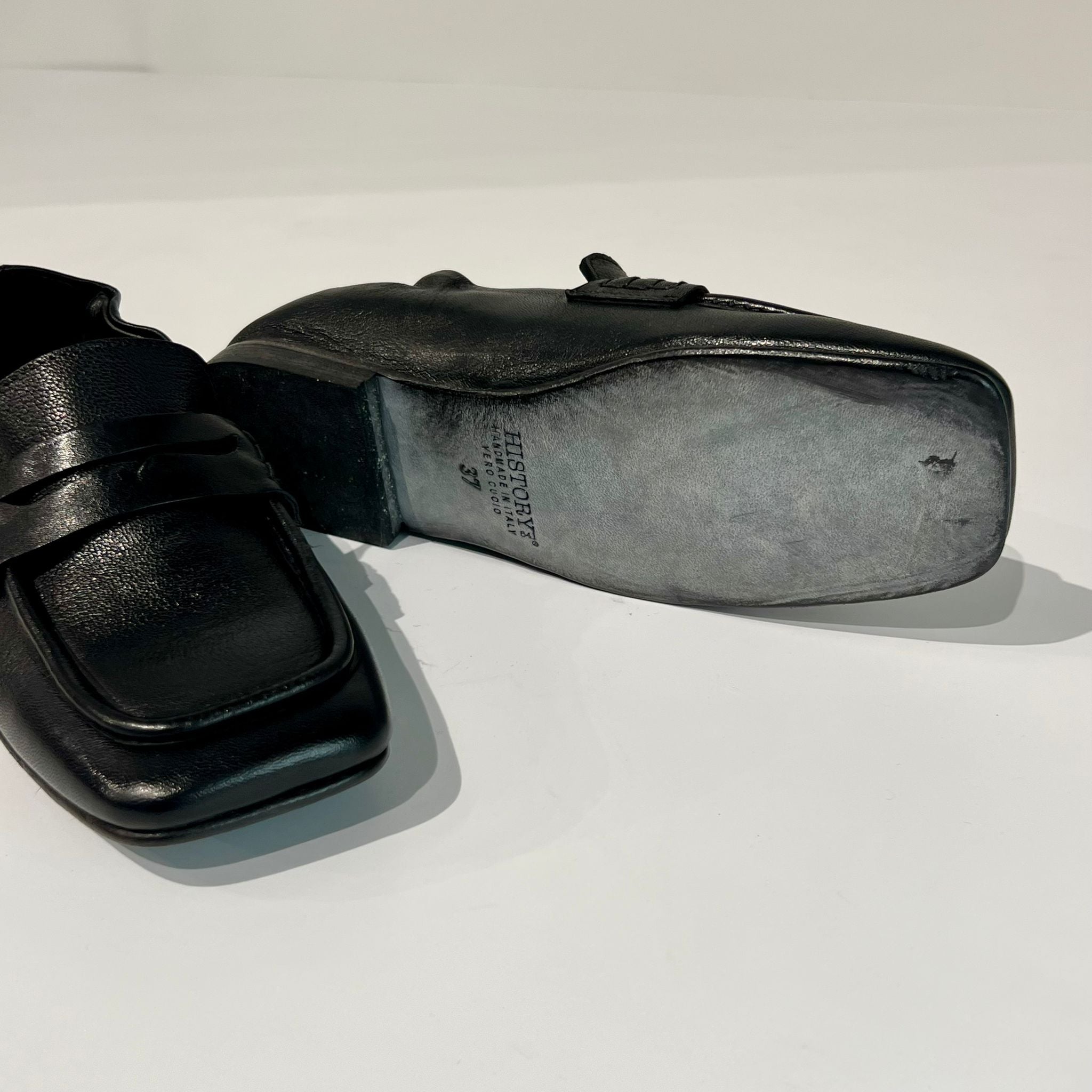 S6-IVY12 Mocassino Quadro Nero Woman