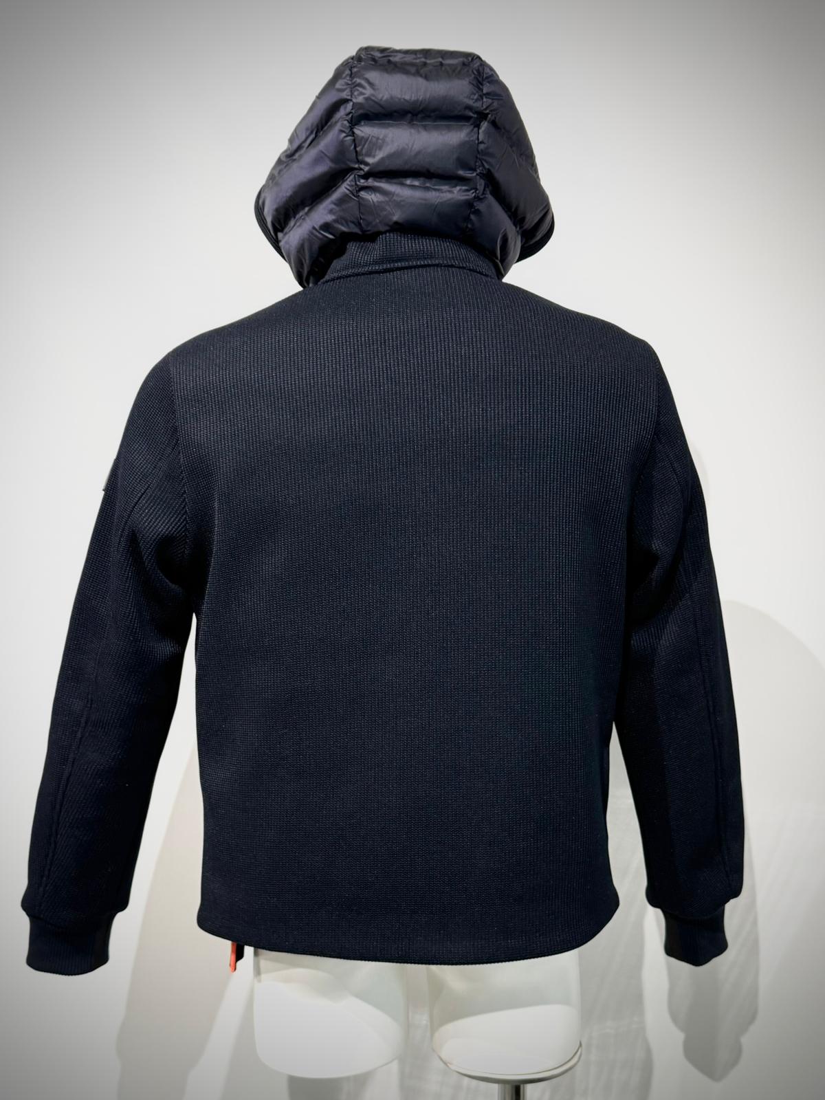 W5-0041 MESH Piumino Ibrido Cappuccio Blu Man
