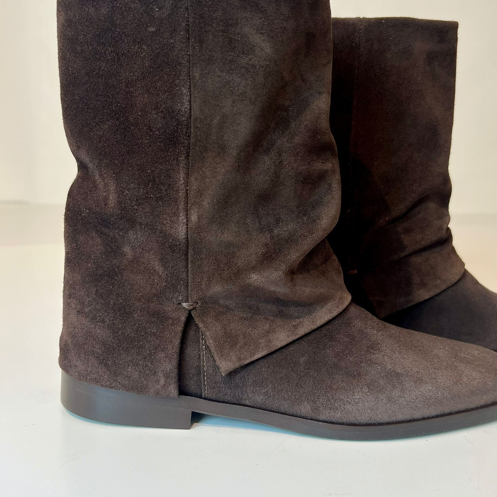 W5-9531 Tronchetto Ghetta Velour Tmoro