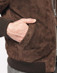 UW6-TOBIA Giubbotto Suede Velluto Mud J27 Man