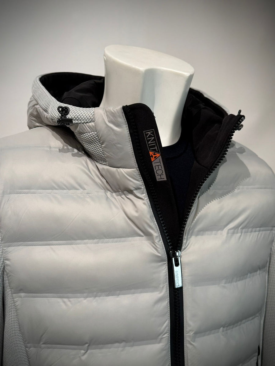 W5-0041 MESH Piumino Ibrido Cappuccio Mastice Man