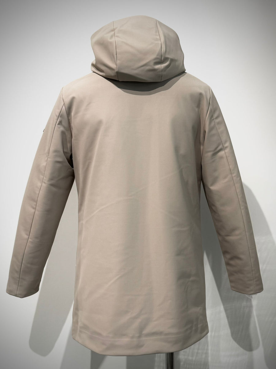 W5-0015 FROST Parka Tech Lungo Cappuccio Beige Man