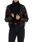 W4-53049 Cardigan Nero Sand