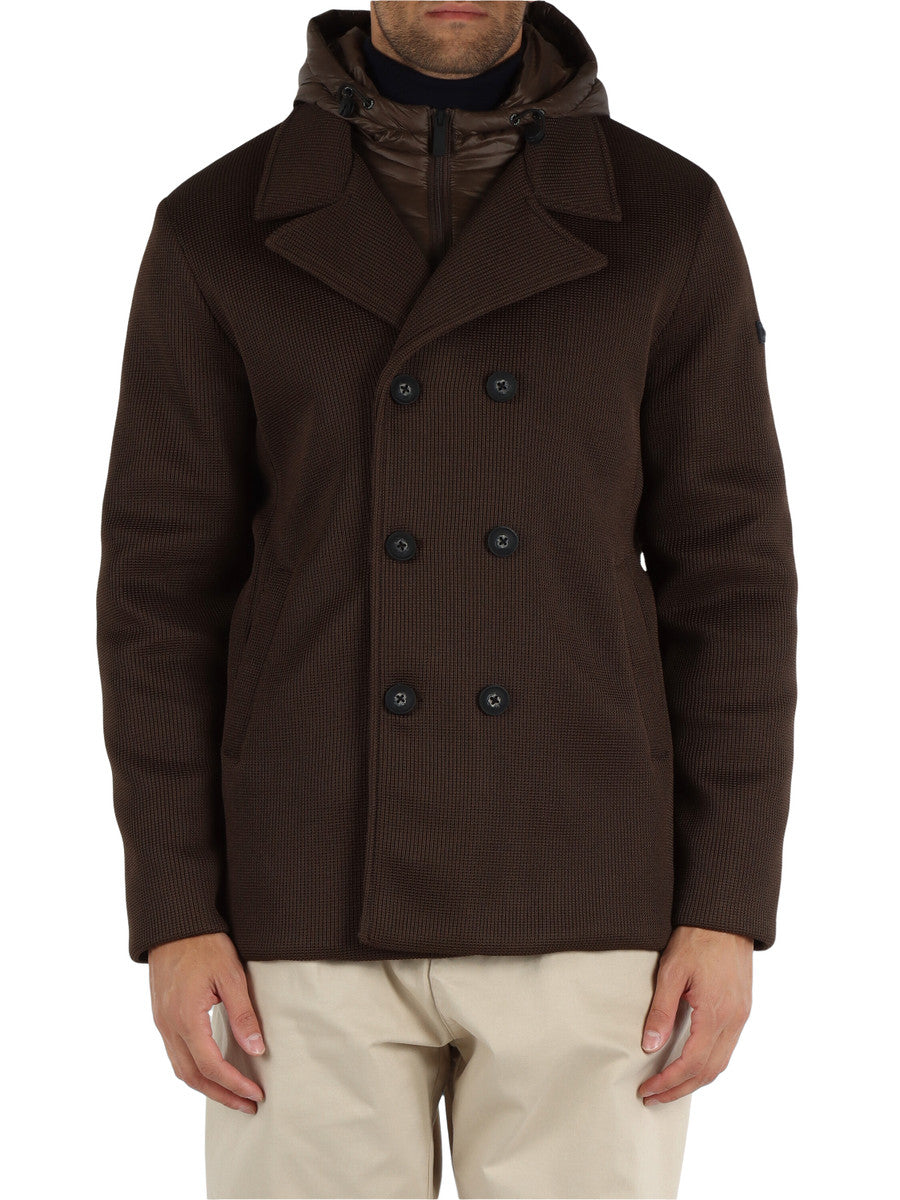 UW5- GRAVITY Caban Tricotech Brown Man