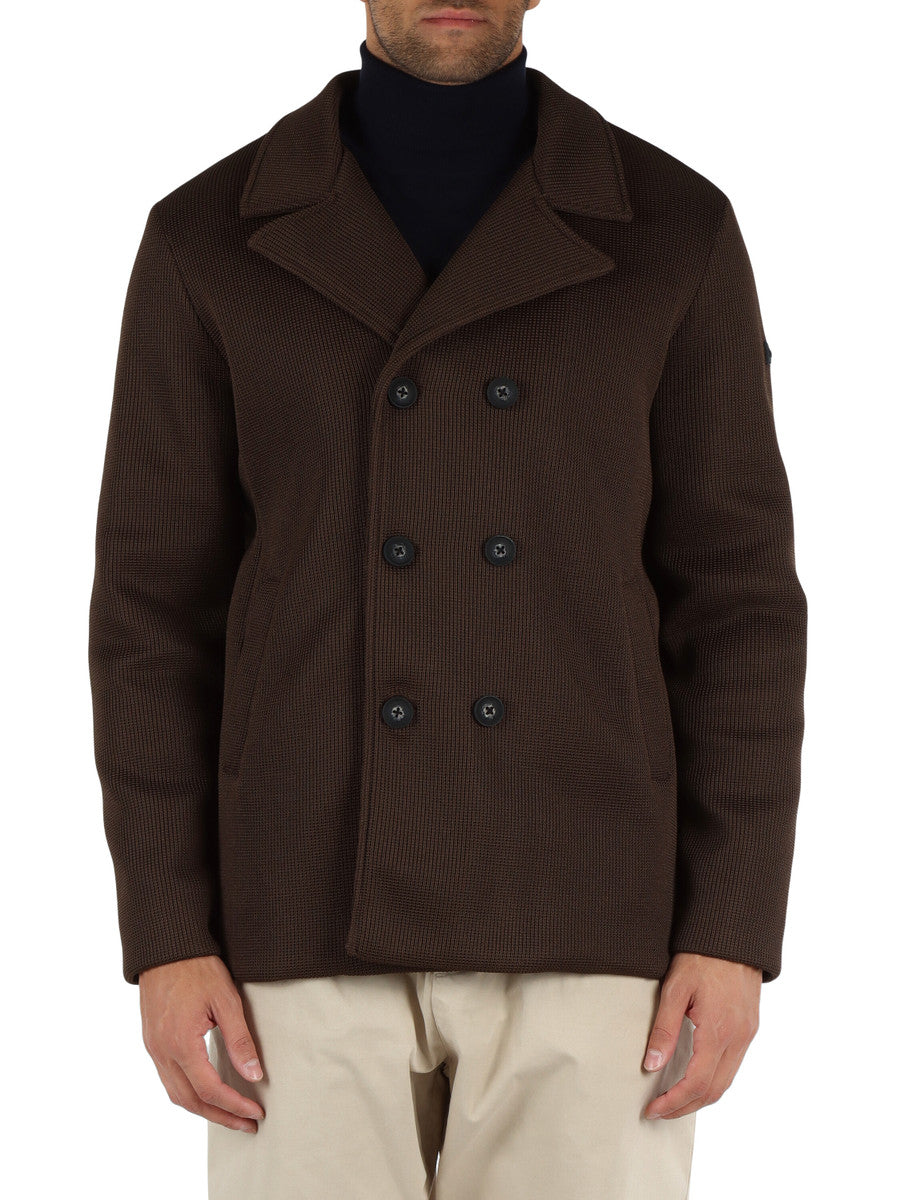 UW5- GRAVITY Caban Tricotech Brown Man