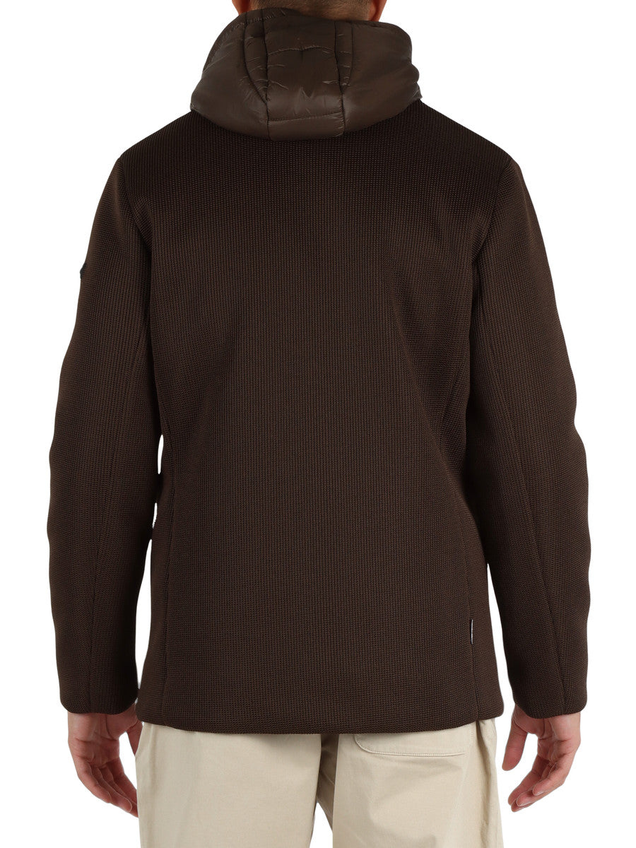 UW5- GRAVITY Caban Tricotech Brown Man