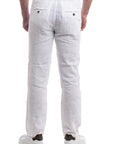 US4-Pantalone Chino Portofino Lino Optic White Man