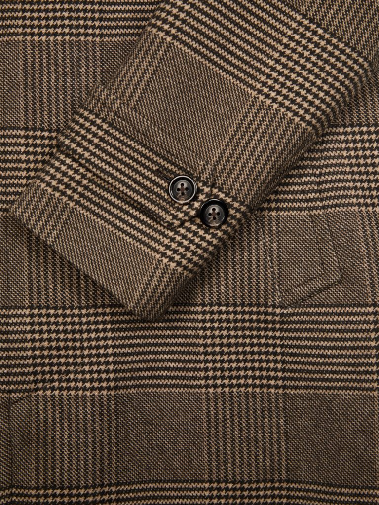 WU4-4549 Cappotto Over Check Felpa Moro Man