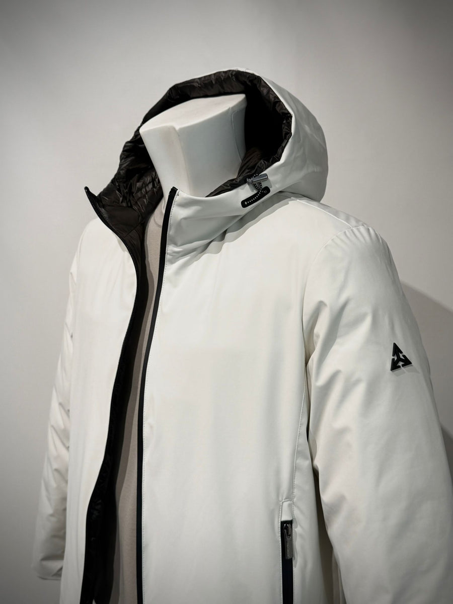 W5-0004 Giubbotto Reversibile Cappuccio Ghiaccio/Nero Man