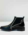 W4-G013 Stivaletto Profili Vitello Nero