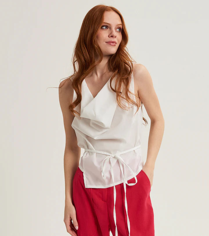 S5-45035 Top in Cotone Bianco