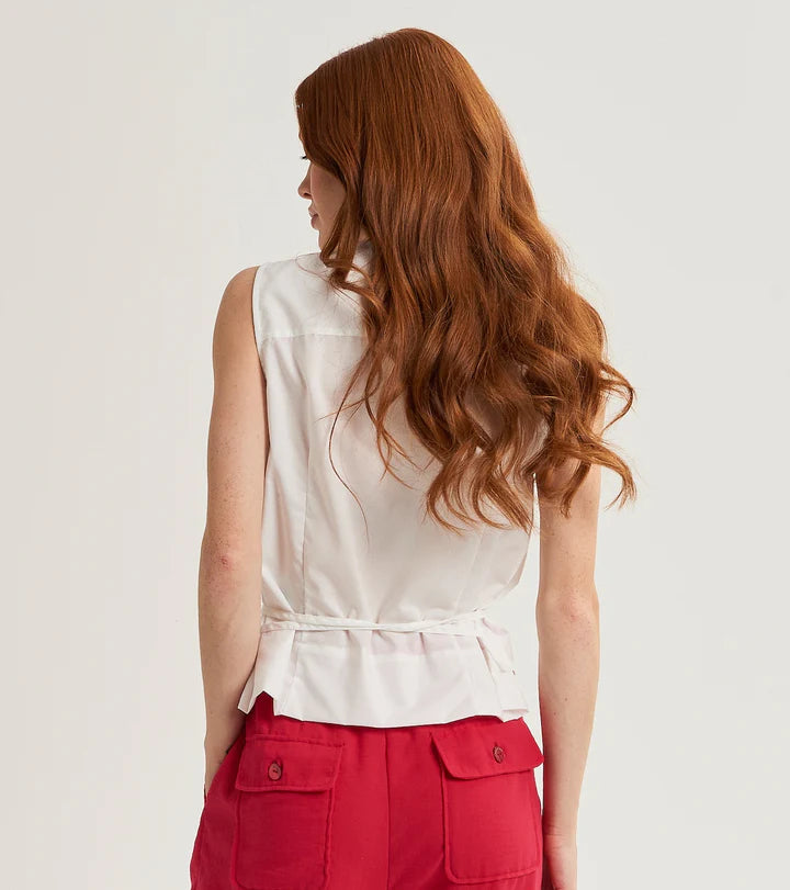 S5-45035 Top in Cotone Bianco