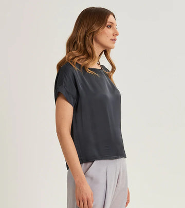 S5-45049 Blusa in Raso Lavagna